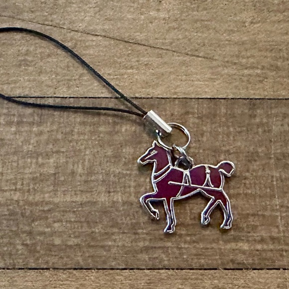 Coach Pink Enamel Horse Wristlet Cell Phone Lanyard Charm - Picture 7 of 7